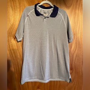 Rhone Navy White Striped Mens Polo